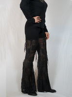 Black Metallic Dangle Pants