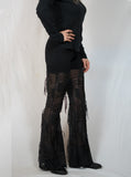 Black Metallic Dangle Pants