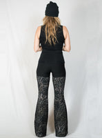 Black Lace Over Cheetah Pants
