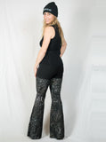 Black Lace Over Cheetah Pants