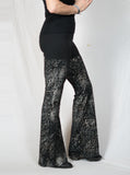 Black Lace Over Cheetah Pants