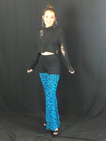 Blue Turquoise Puzzle Shimmer Pants