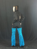 Blue Turquoise Puzzle Shimmer Pants