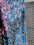 Coral Blue Sparkle Pants