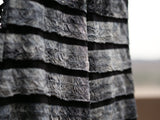 Blue Gray Ruffle Striped Pants