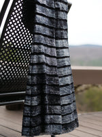 Blue Gray Ruffle Striped Pants