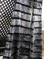 Blue Gray Ruffle Striped Pants