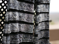 Blue Gray Ruffle Striped Pants