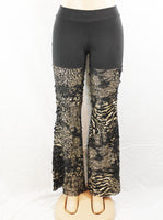 Ruffle Golden Floral/Cheetah Pants