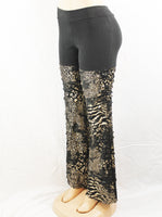 Ruffle Golden Floral/Cheetah Pants
