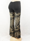 Ruffle Golden Floral/Cheetah Pants