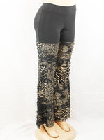 Ruffle Golden Floral/Cheetah Pants