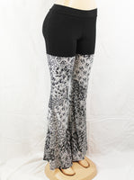 Black and White Peacock Sparkle Pants